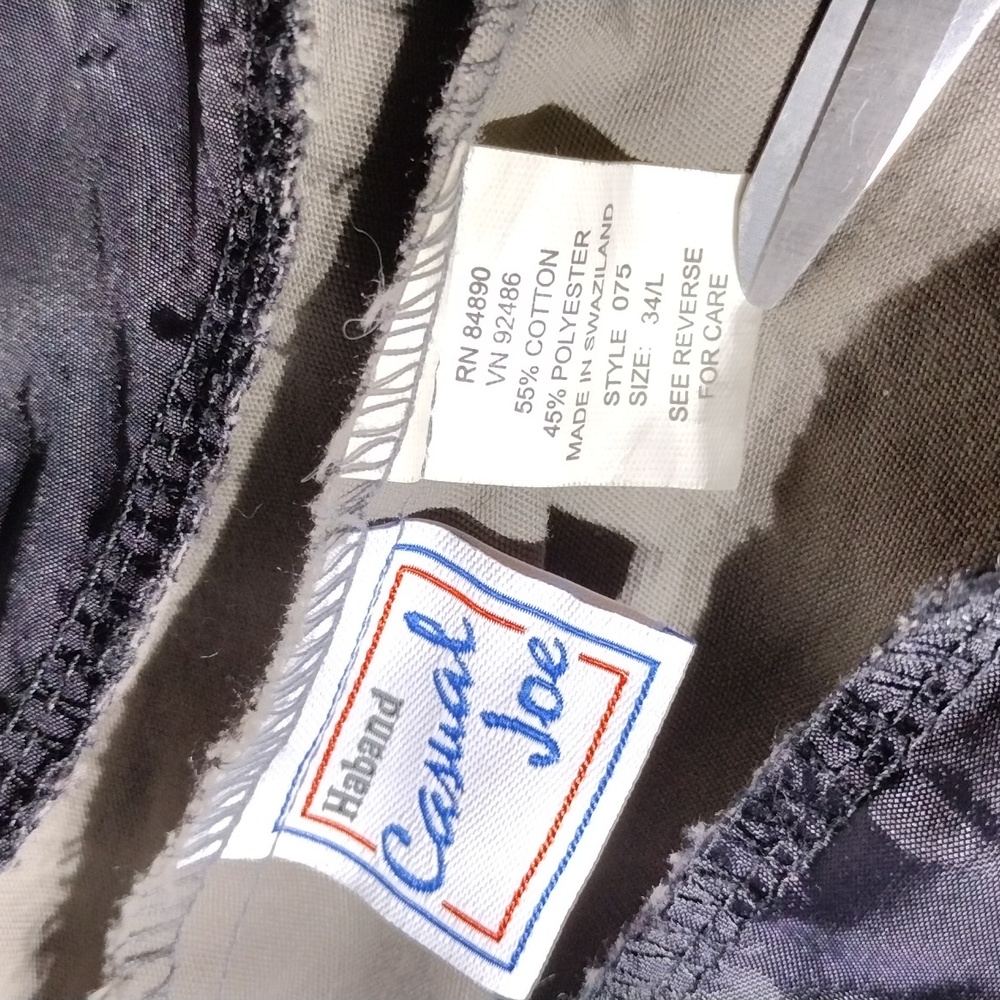 2 Pair Casual Joe by Haband Sz 34/L casual pants - Picture 5 of 8